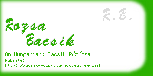 rozsa bacsik business card